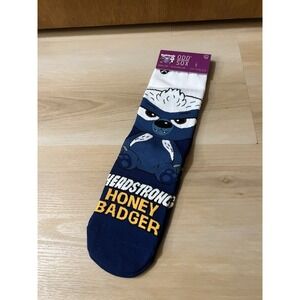 New Odd Sox VeeFriends Headstrong Honey Badger Crew Sock Mens Size 8-12 NWT